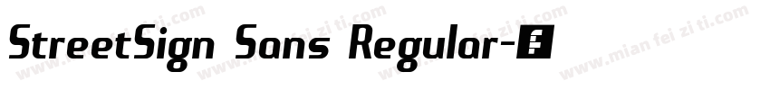 StreetSign Sans Regular字体转换